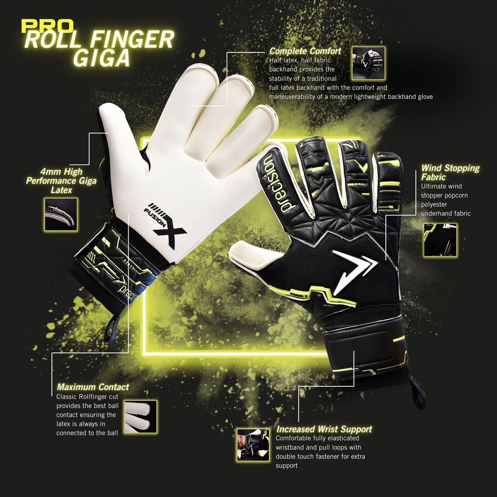Precision Fusion X Pro Roll Finger Giga GK Gloves