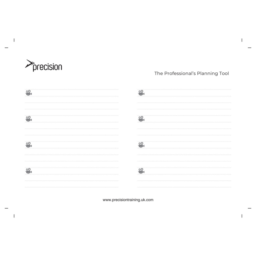 Precision A6 Football Pro-Coach Notepad (Pack 6)