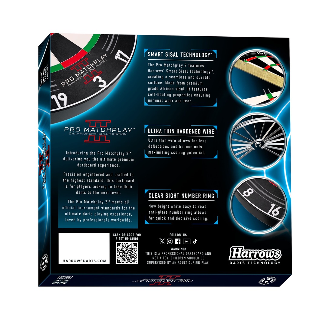 Harrows Pro Matchplay 2 Bristle Dartboard