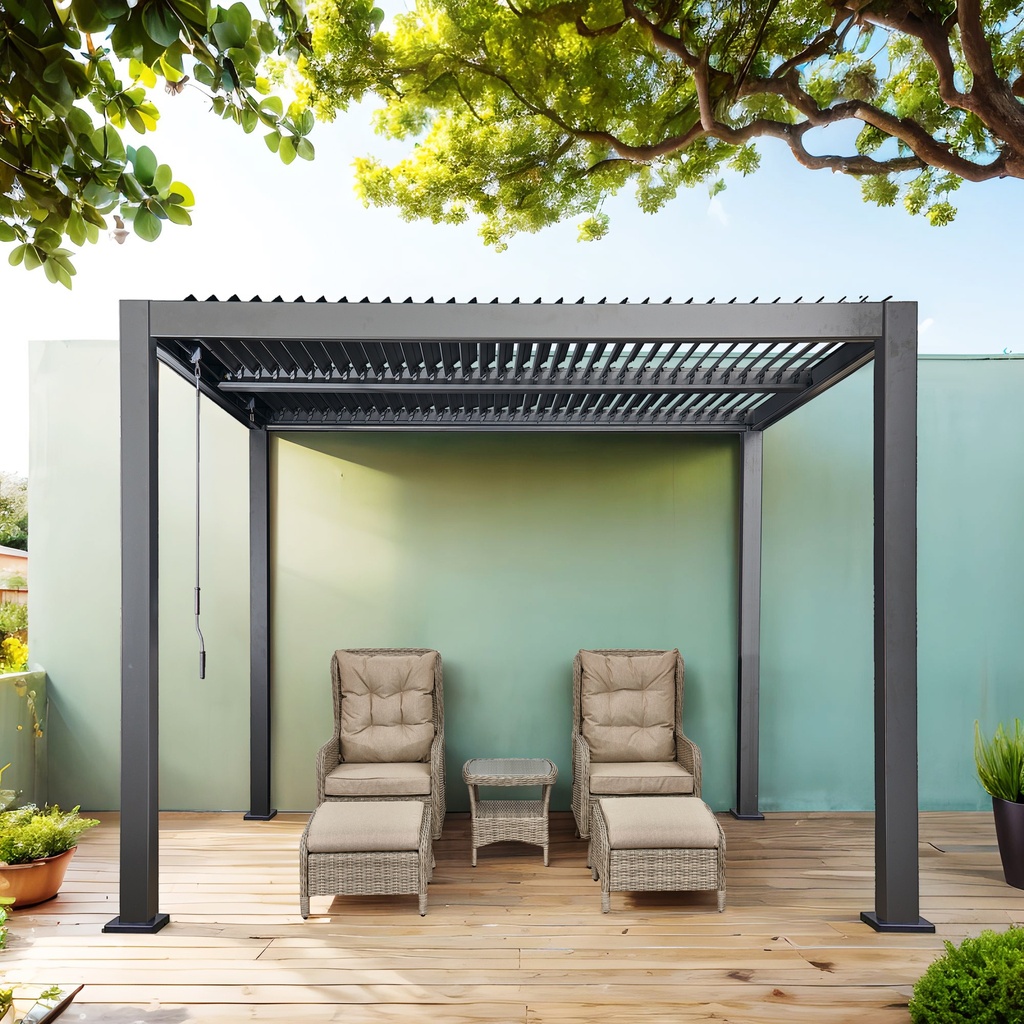 SAC 3Mx3M Aluminium Louvre Pergola