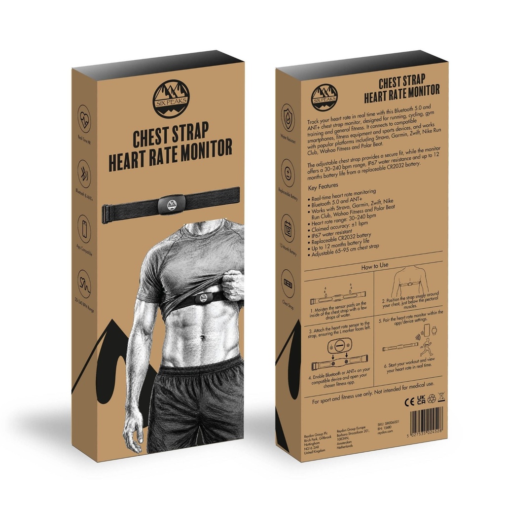 Six Peaks Chest Strap Heart Rate Monitor