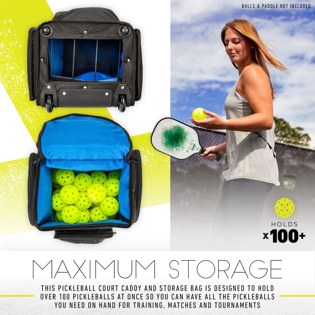 Franklin Rolling Ball Hopper Pickleball Bag