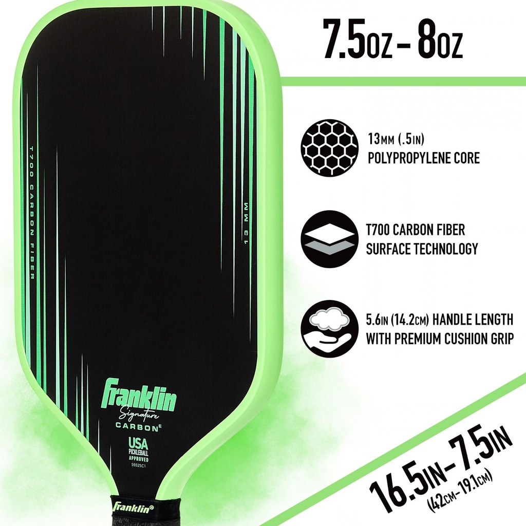 Franklin Signature Carbon Elongated Series Pickleball Paddle