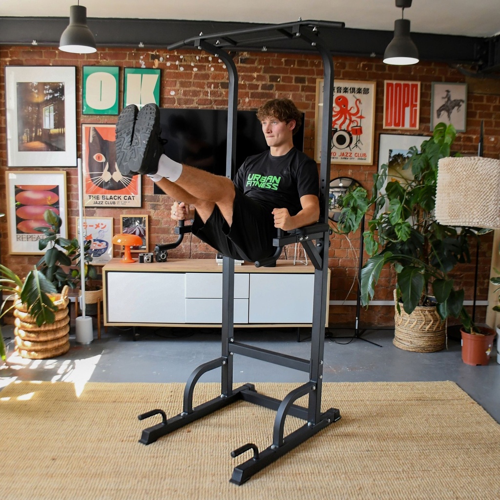 Urban Fitness Power Tower Adjustable Pull Up Station