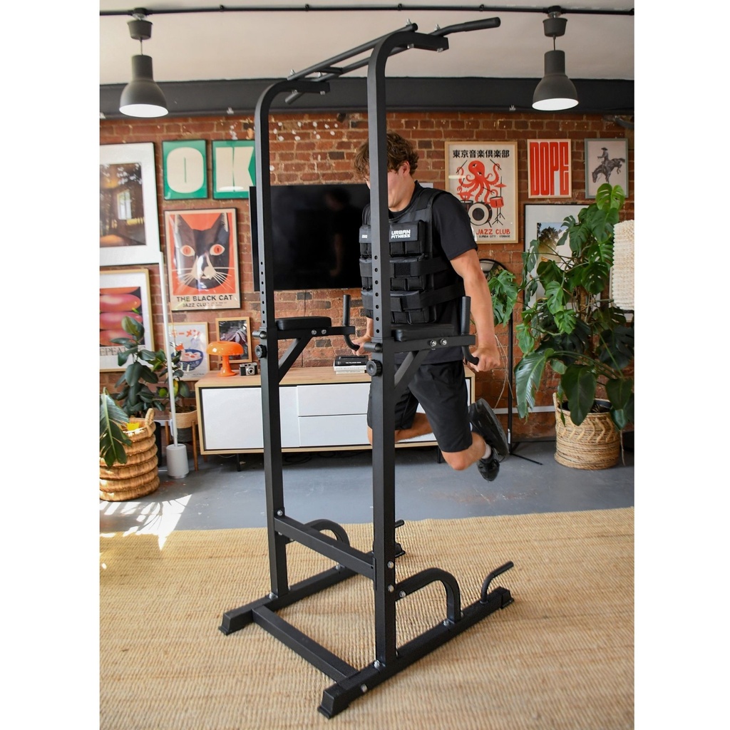 Urban Fitness Power Tower Adjustable Pull Up Station