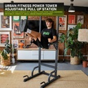 Urban Fitness Power Tower Adjustable Pull Up Station