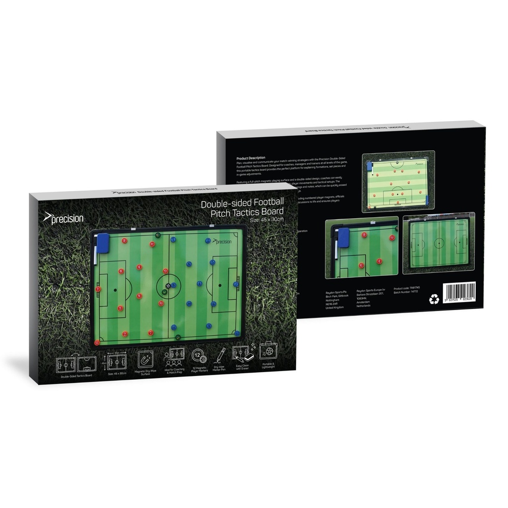 Precision Double-sided Football Pitch Tactics Board