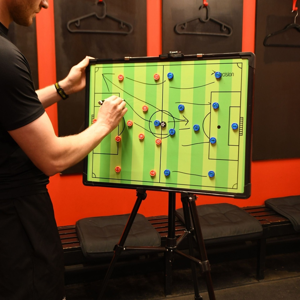 Precision Double-sided Football Pitch Tactics Board With Stand