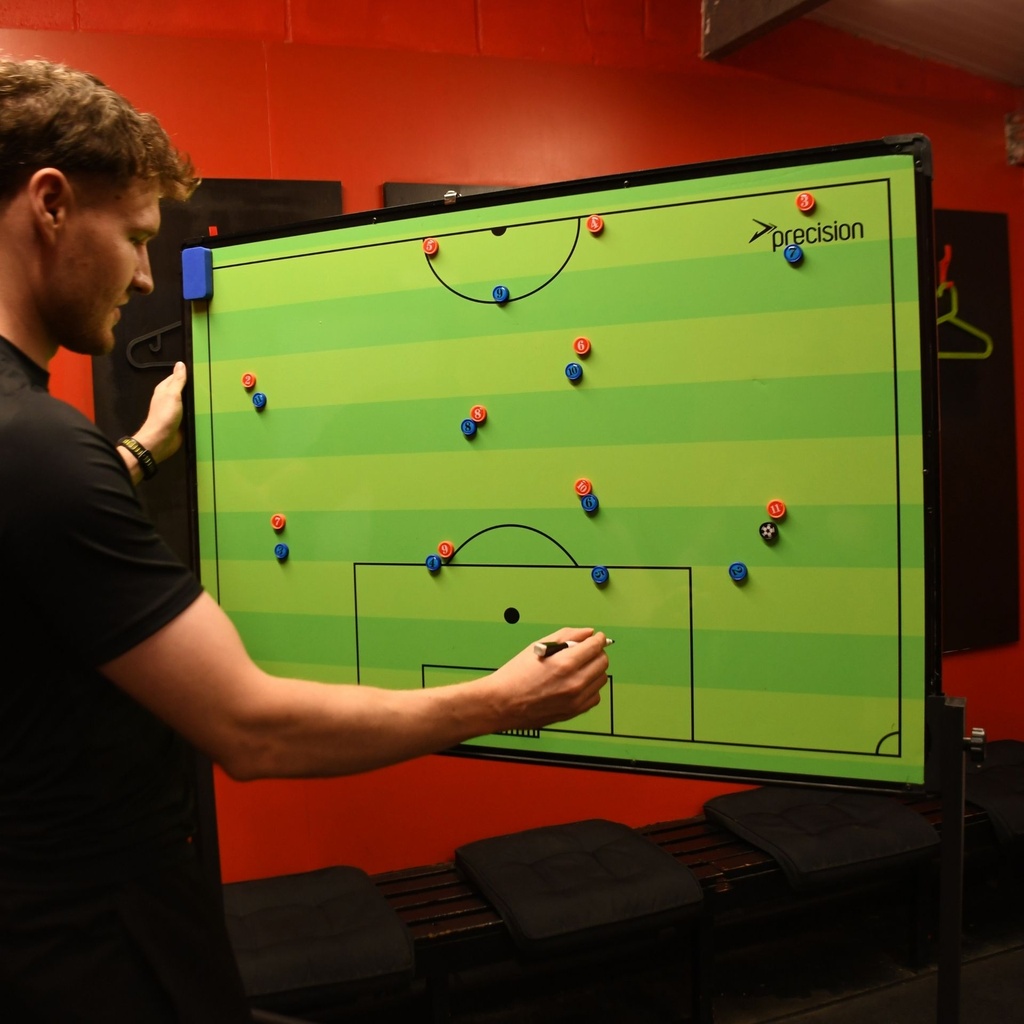 Precision Double-sided Football Pitch Tactics Board With Stand