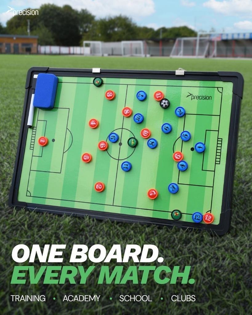 Precision Double-sided Football Pitch Tactics Board