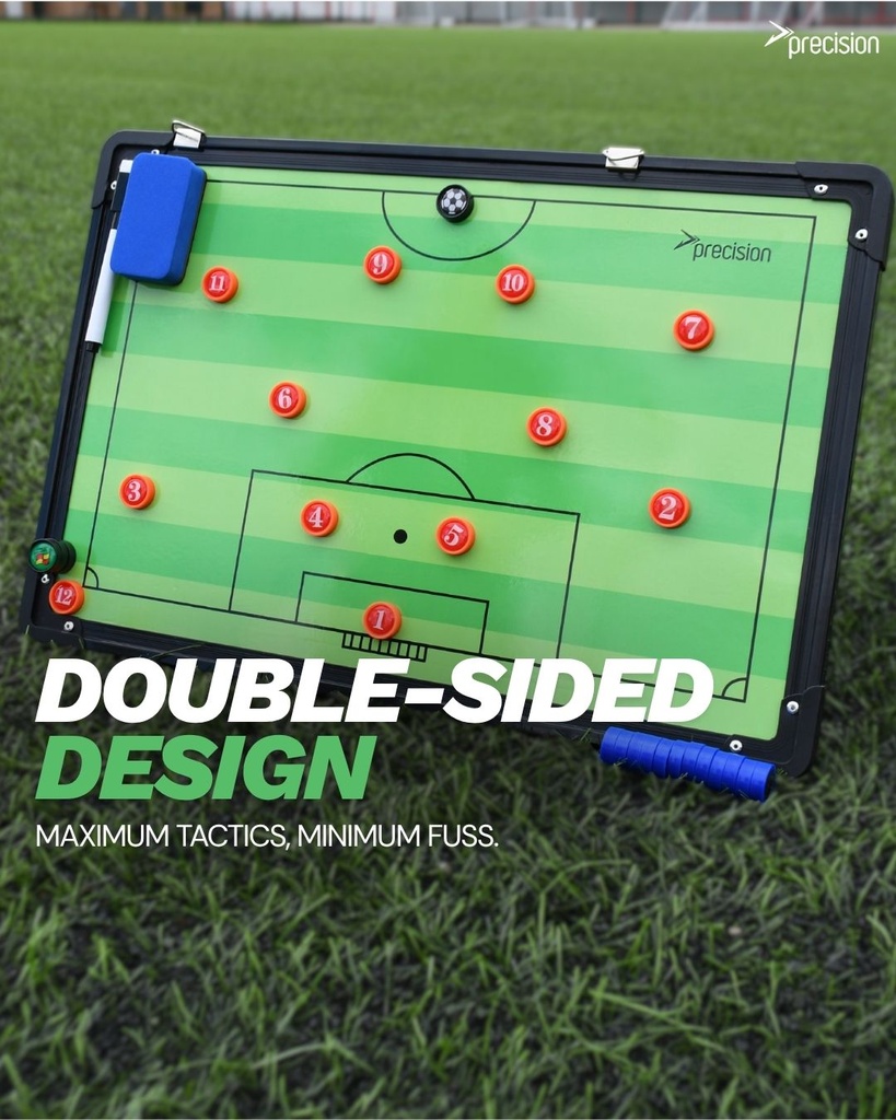 Precision Double-sided Football Pitch Tactics Board