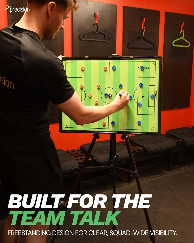 Precision Double-sided Football Pitch Tactics Board With Stand
