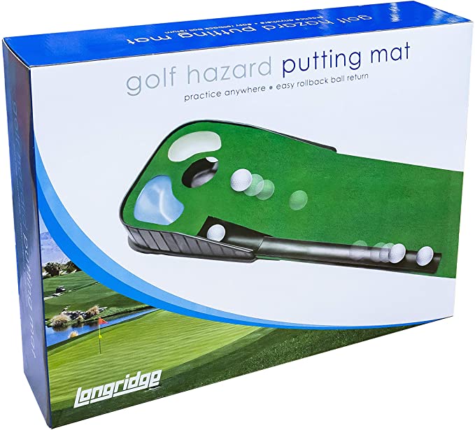 Longridge Putt N Hazzard Putting Mat (With Ball Return Tray)