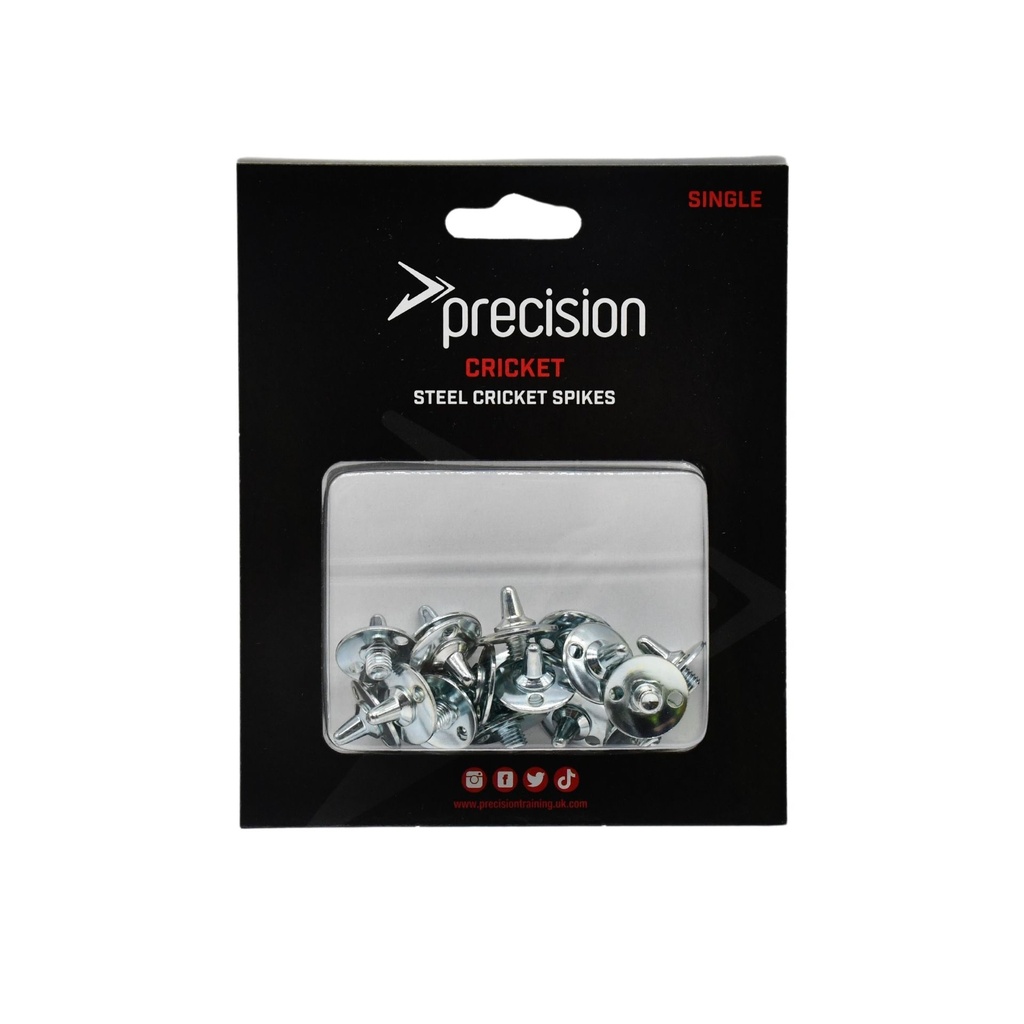 Precision Steel Cricket Spikes (Set of 22)