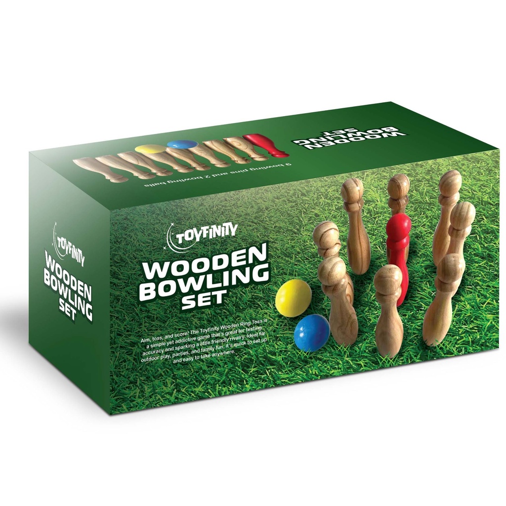 Toyfinity Wooden Bowling Set
