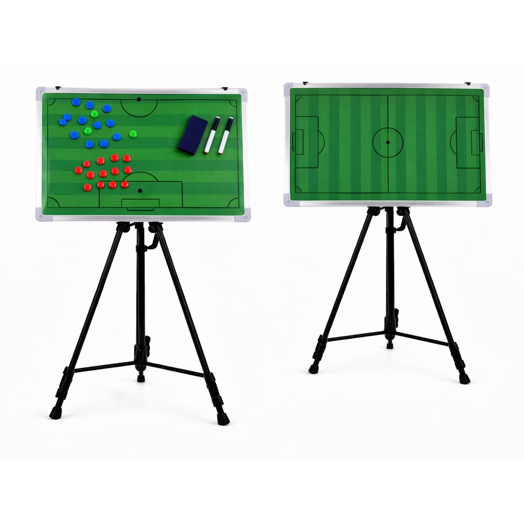 Precision Double-sided Football Pitch Tactics Board With Stand