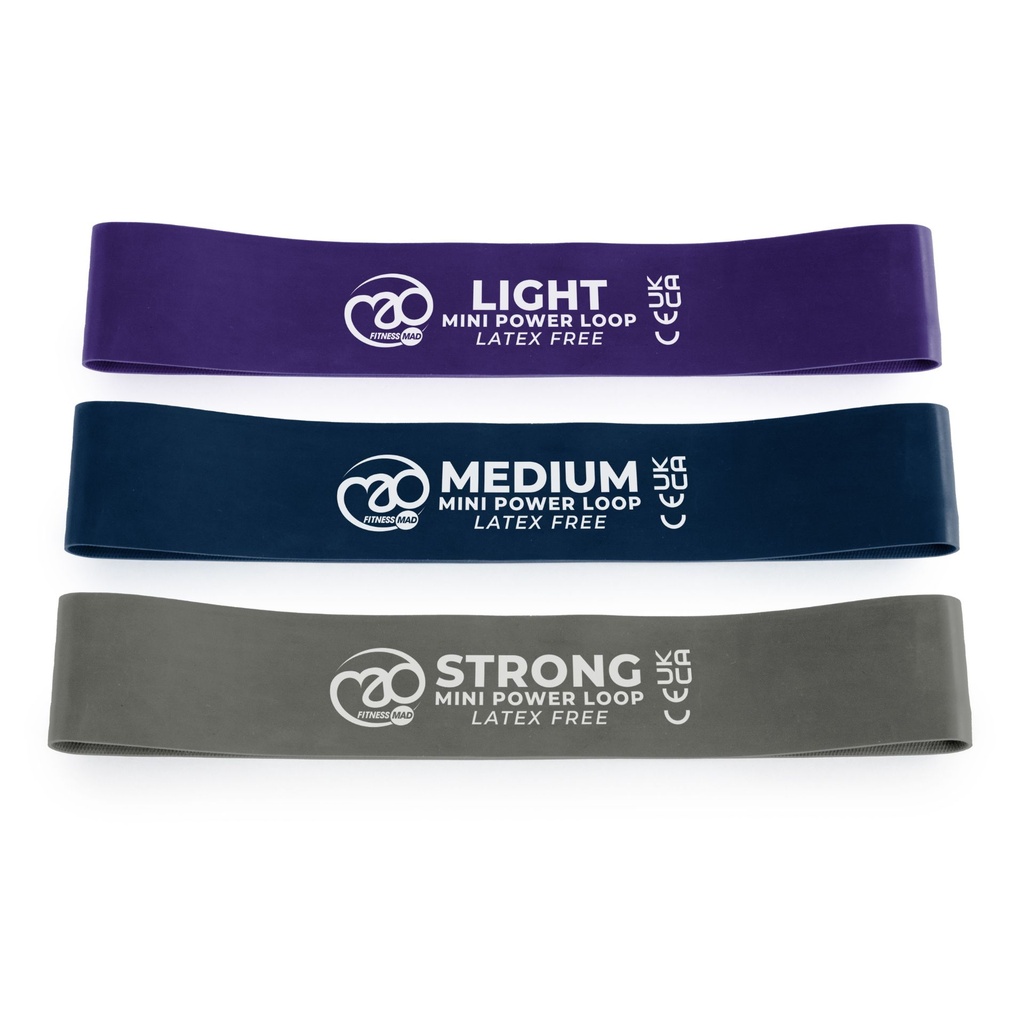 Fitness Mad Latex Free Mini Power Loops Set of 3