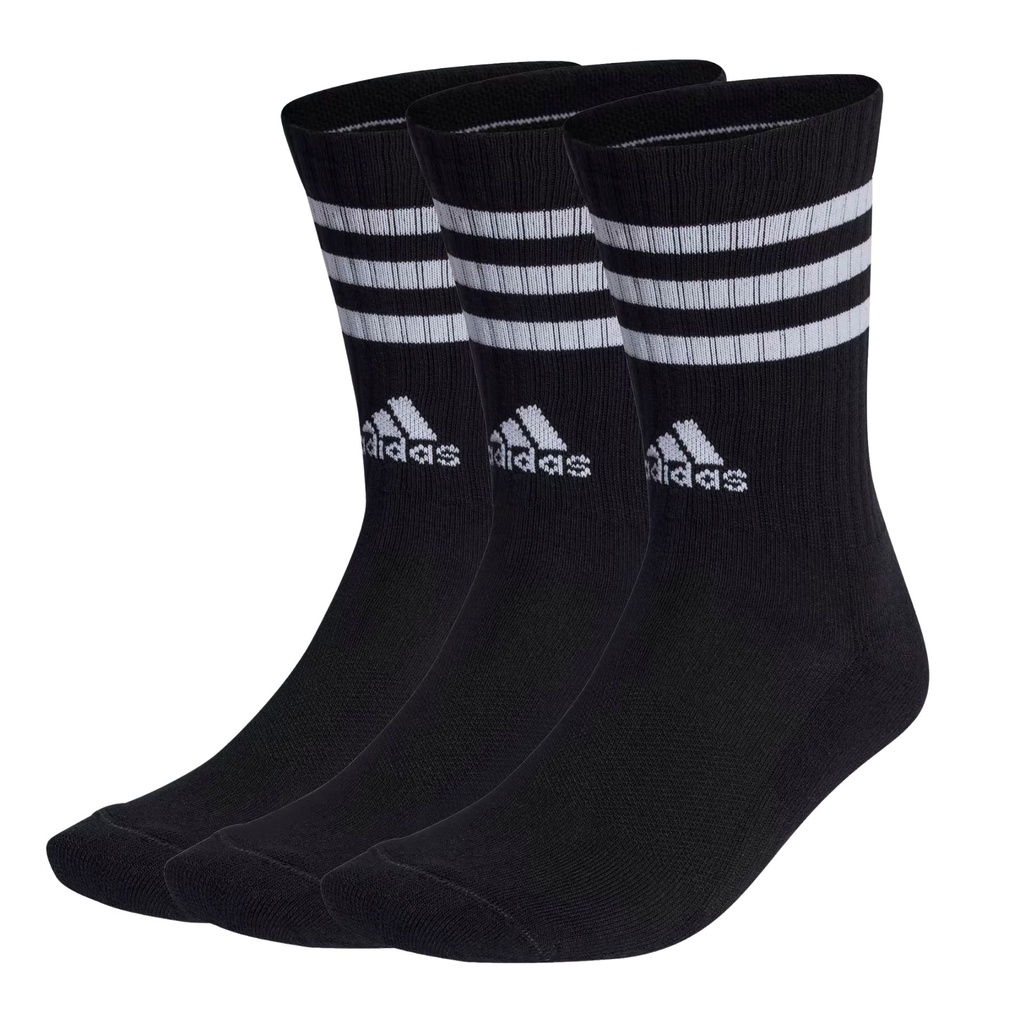 Adidas 3 Stripe Cushioned Crew Socks Adult (3 Pairs)